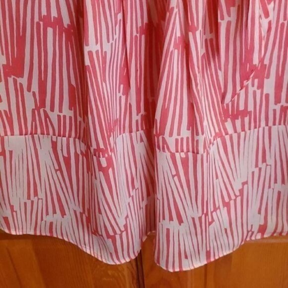 New York & Company Stretch‎ Vintage Look Tied Mock Neck Secretary SL Sz XL Tunic - Picture 3 of 8